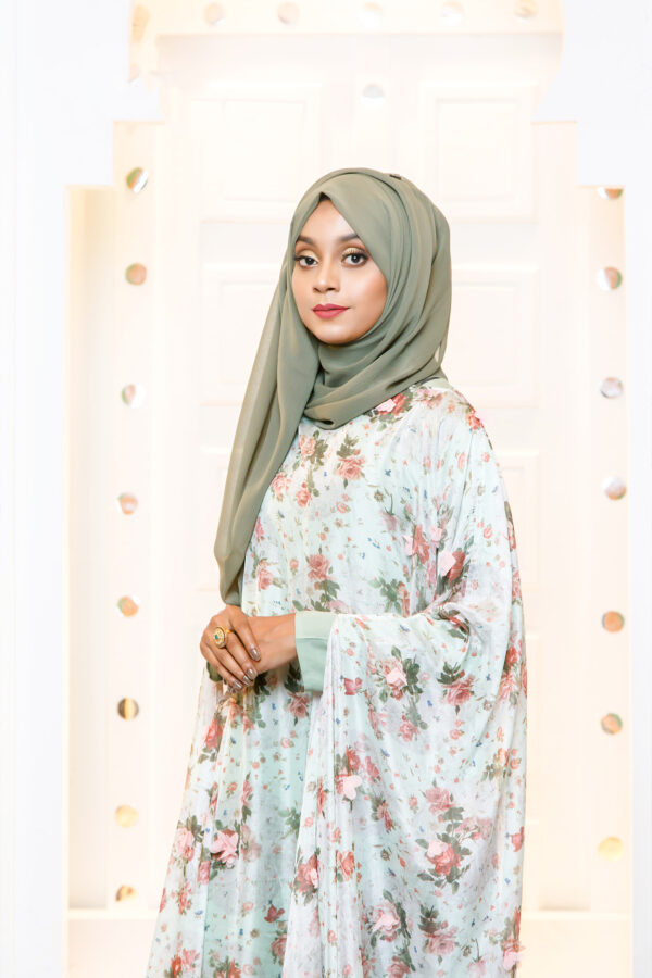 Zara cape Kaftan - Mint - Image 2