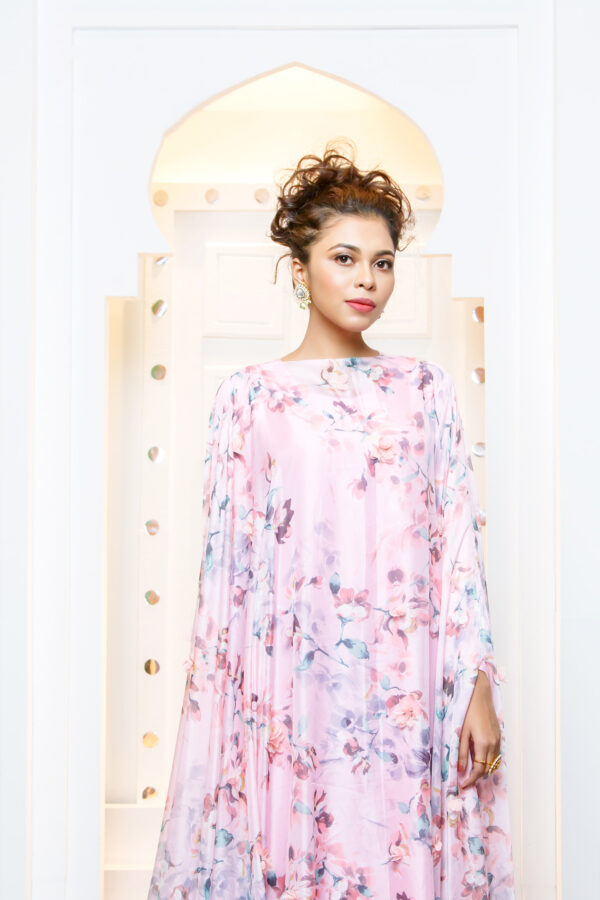 Zara Cape Kaftan - Pink - Image 2