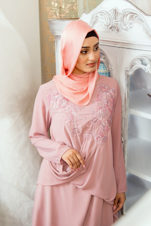 Leen Drape Dress - Pink - Image 2