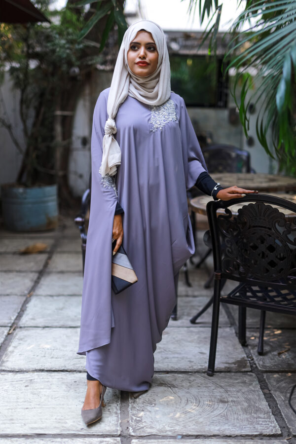 Leen Drape Dress - Pale Slate