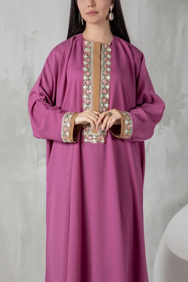 Leya Dress Kaftan - Plum - Image 3