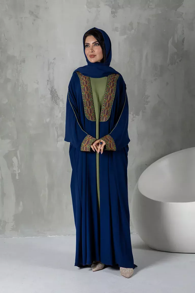 Moroccan Abaya - Navy 2