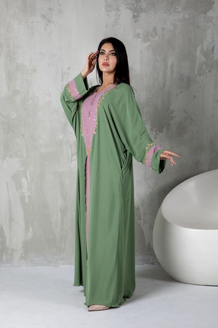 Creeper Layer Abaya - lemon 1