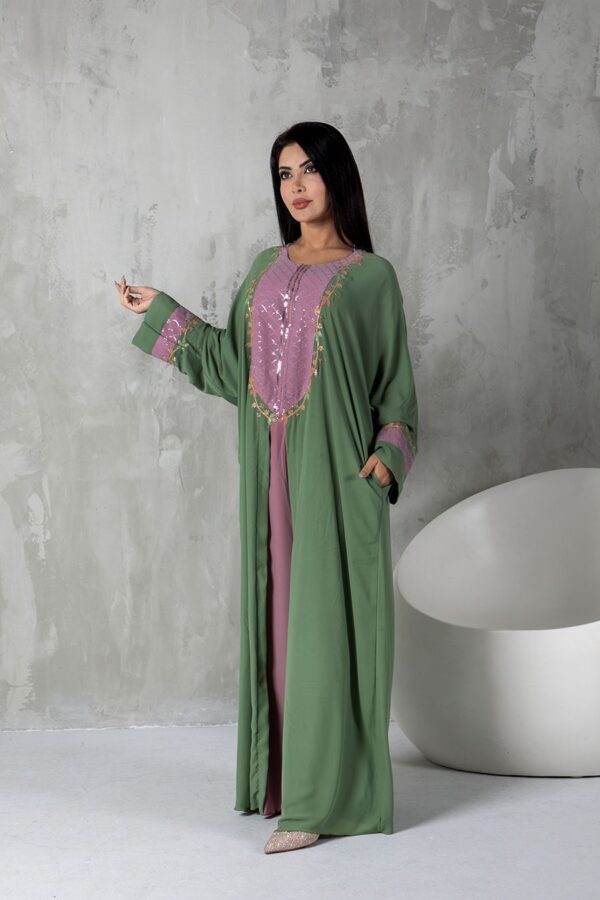 Aria Layered Kaftan - Lemon - Image 3