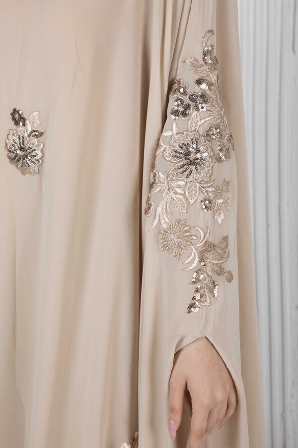 Mahra Cape Kaftan - Ivory - Image 3