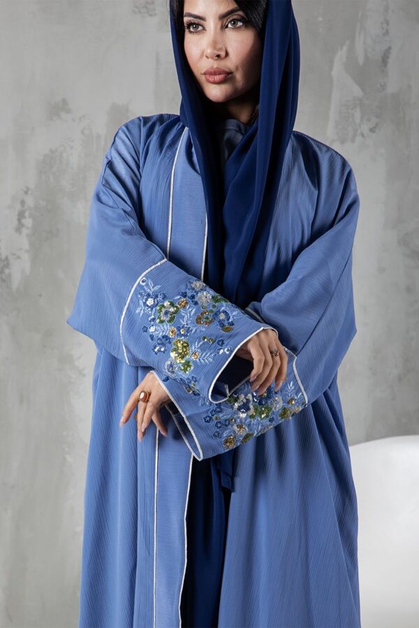 Arwa Abaya Set - Baby Blue - Image 2