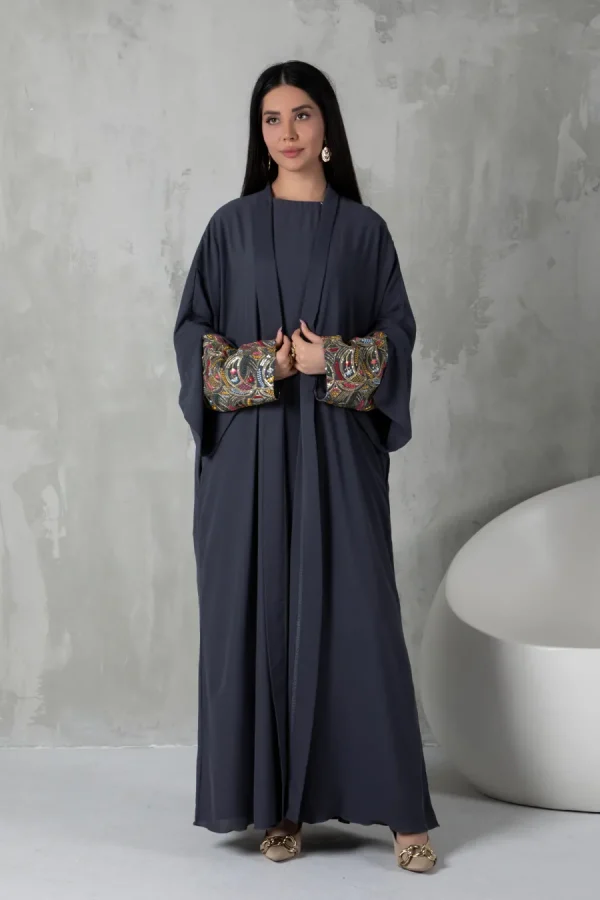 Amirah Kimono Set – Slate Gray