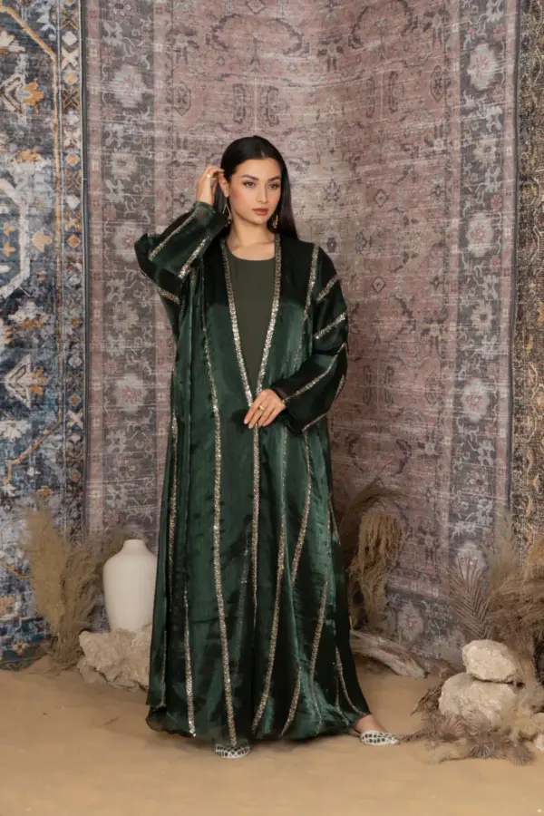 Regan Abaya Set- Hunter Green - Image 2